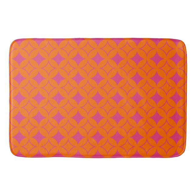 Rosa und orangefarbene Shippo Badematte (Vorderseite)
