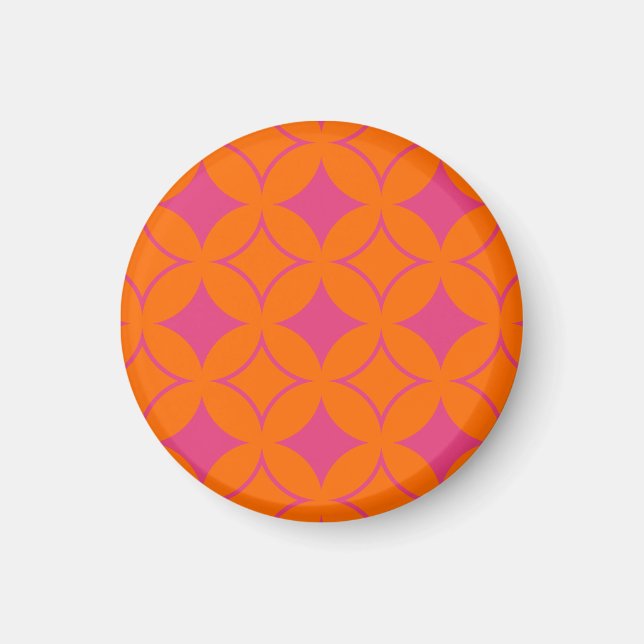 Rosa und orangefarbene Shippo Magnet (Vorne)