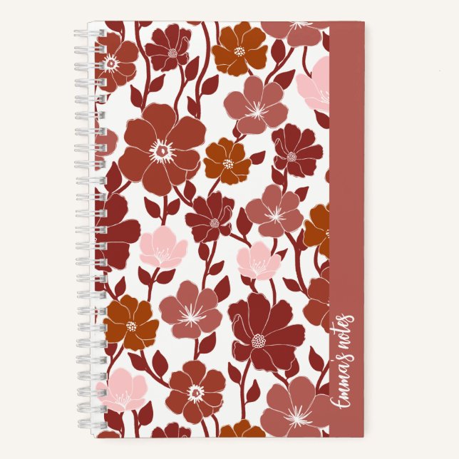 Rosa und orangefarbene Spiralplatte | Tagebuch (Vorderseite)