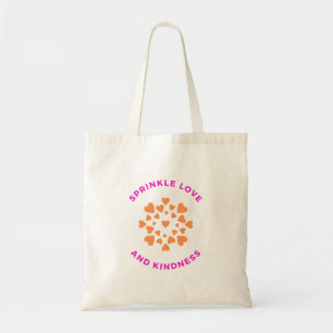 Rosa und orangefarbene Sprinkle Liebe und Tasche
