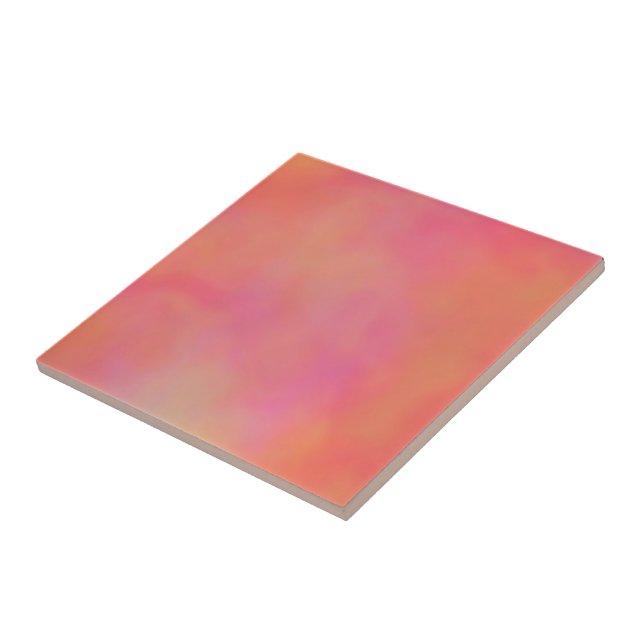 Rosa und orangefarbene Wolke abstrakt Fliese (Seite)