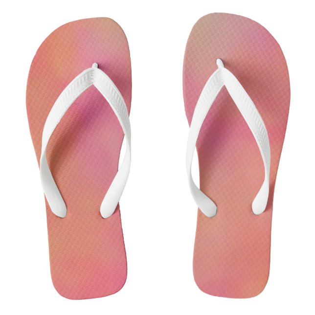 Rosa und orangefarbene Wolke abstrakt Flip Flops (Fußbett)