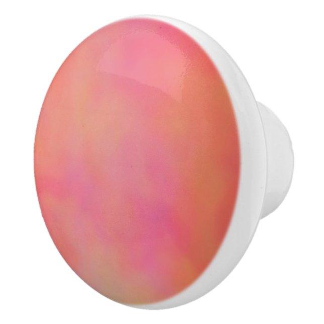 Rosa und orangefarbene Wolke abstrakt Keramikknauf (Rechts)