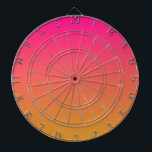 Rosa und orangefarbener Farbverlauf Dartscheibe<br><div class="desc">Rosa und orangefarbener Verlauf.</div>