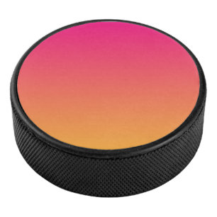 Rosa und orangefarbener Farbverlauf Eishockey Puck