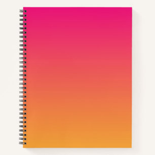 Rosa und orangefarbener Farbverlauf Notizbuch