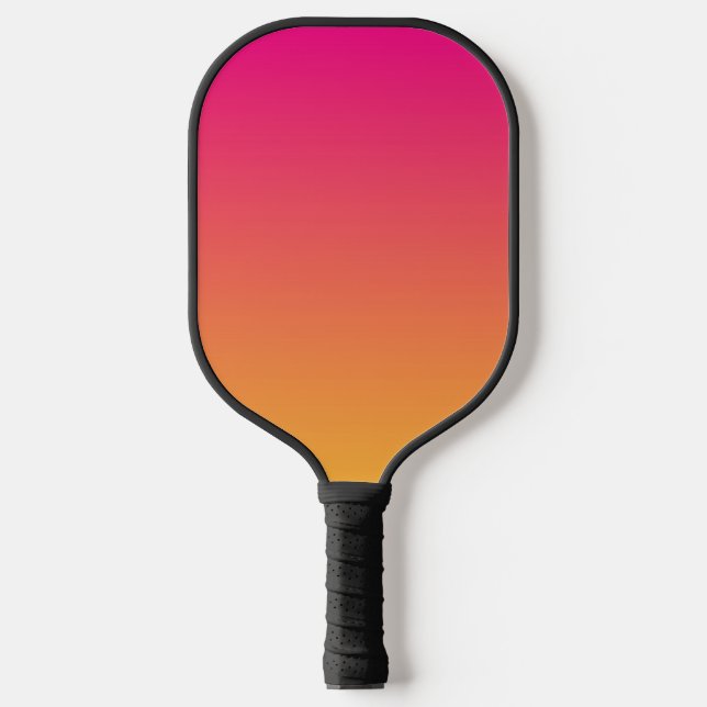 Rosa und orangefarbener Farbverlauf Pickleball Schläger (Vorderseite)