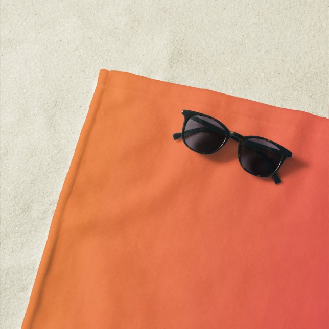 Rosa und orangefarbener Farbverlauf Strandtuch (Beispiel)