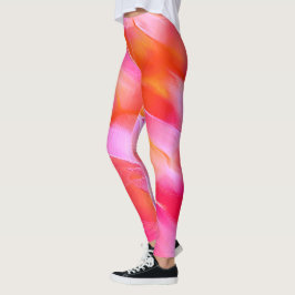 Rosa und orangefarbener Fels Leggings
