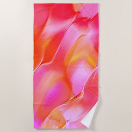 Rosa und orangefarbener Fels Strandtuch