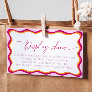 Rosa und orangefarbenes, unverpacktes Brautparty Begleitkarte