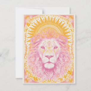 Rosa und Orangen Himmellion Postkarte