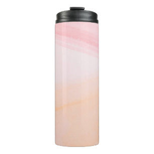Rosa- und Orangenfarben Thermosbecher