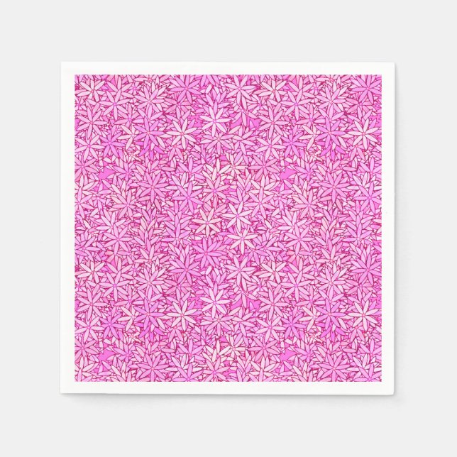 Rosa und orchide Blume, Orchideen Serviette (Vorderseite)