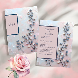 Rosa- und Perltonröhre botanische Branch-Hochzeit