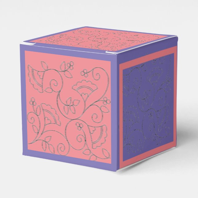 Rosa und Perpule Geschenkschachtel (Vorderseite)