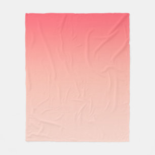 Rosa und Pfirsich-Verlauffarbe Hintergrund Fleecedecke