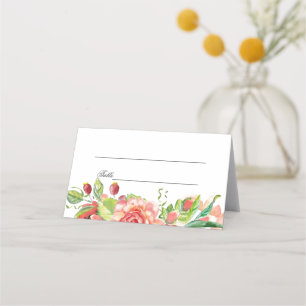 Rosa und Pfirsichblütenhochzeit Platzkarte