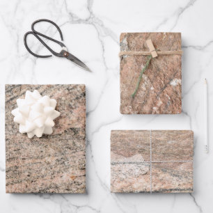 Rosa und Rock Face Variation Geschenkpapier Set