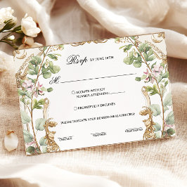 Rosa und rosa Blumengarten - Wahl für Hochzeitsess RSVP Karte