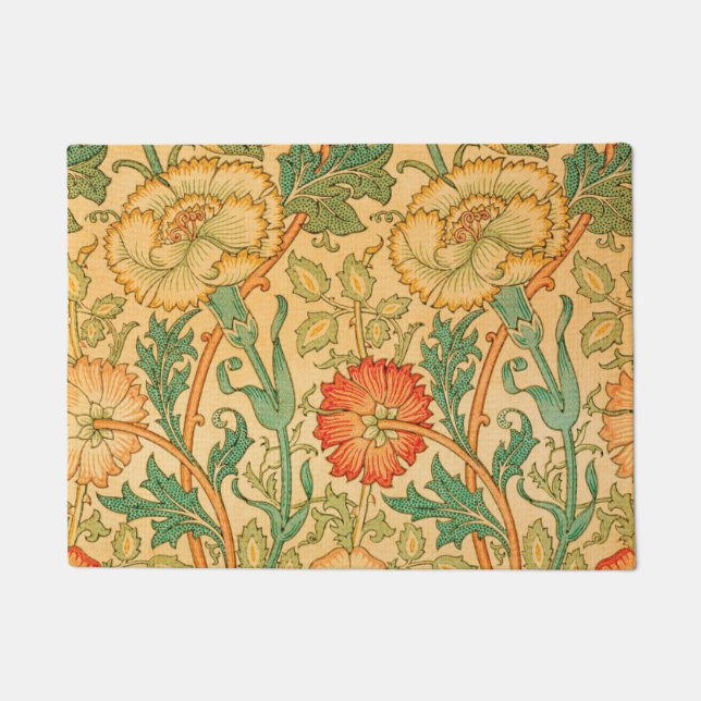 Rosa und Rose durch William Morris Fußmatte (Vorderseite)