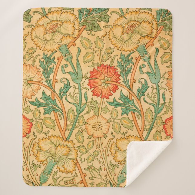 Rosa und Rose durch William Morris Sherpadecke (Vorderseite)