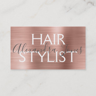 Rosa und Rose Gold gebürstete Stylist Visitenkarte