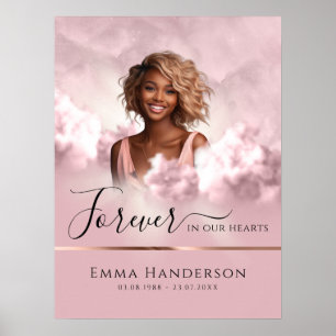 Rosa und Rose Gold Gedenkstätte Begrüßungszeichen Poster