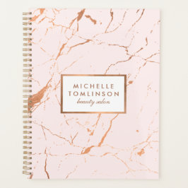 Rosa und Rose Gold Marmor Terminkalender Planer