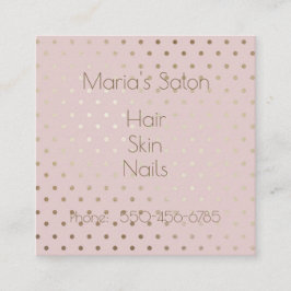 Rosa und Rose Gold Square Business Card Quadratische Visitenkarte