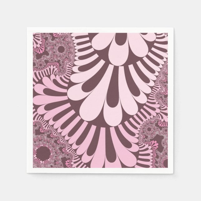Rosa und Rose Serviette (Vorderseite)