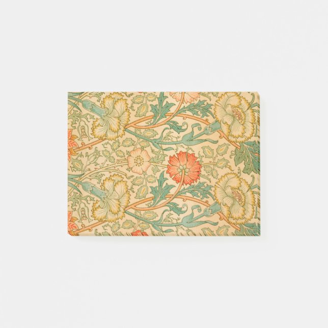 Rosa und Rose von William Morris (1834-1896). Post-it Klebezettel (Vorderseite)