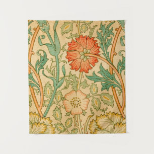 Rosa und Rose von William Morris Wandteppich