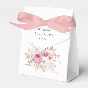 Rosa und Roségold Blumen- und Spitzen-Brautjungges Geschenkschachtel