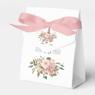Rosa und Roségold Florales Einhorn-Baby-Shower Geschenkschachtel
