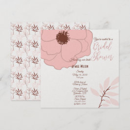 Rosa und rostfarbene Folklorekunst Einladung