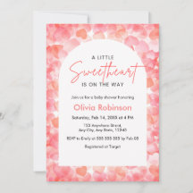 Rosa und Rot Ein kleiner Schatz Baby Shower 
