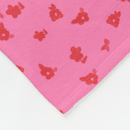 Rosa und Rot gemustert floral Fleecedecke