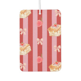 Rosa und rot gestreiftes Design mit Kuchenmuster Autolufterfrischer