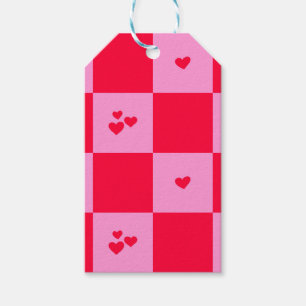 Rosa und rot im Herzen Geschenkanhänger