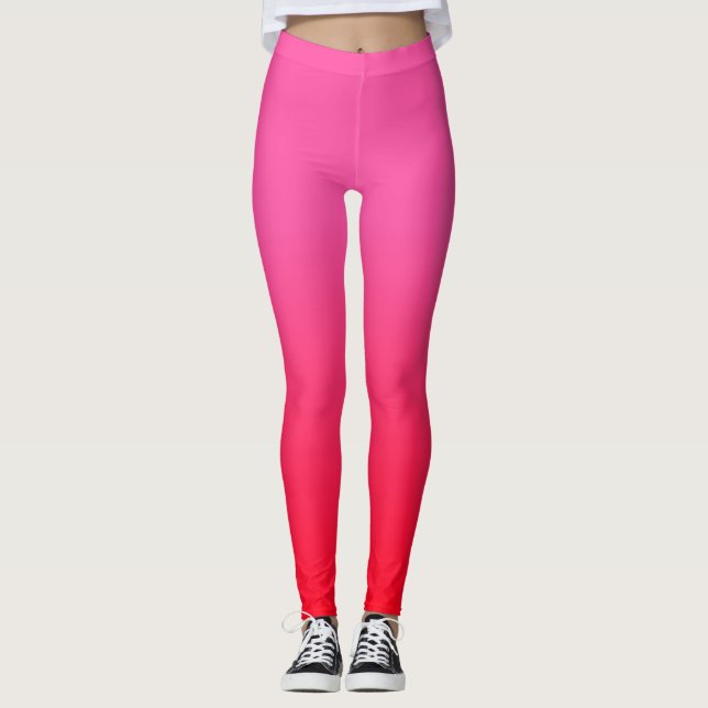 Rosa und Rot Leggings (Vorderseite)