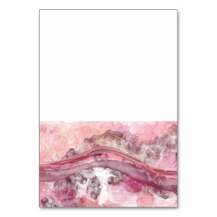 Rosa und rote Alkoholtinte Tischnummer