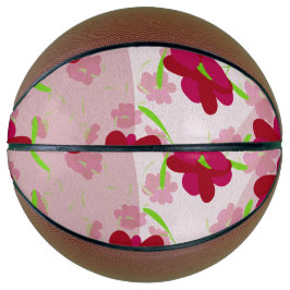 Rosa und rote Blume - Blumen Basketball