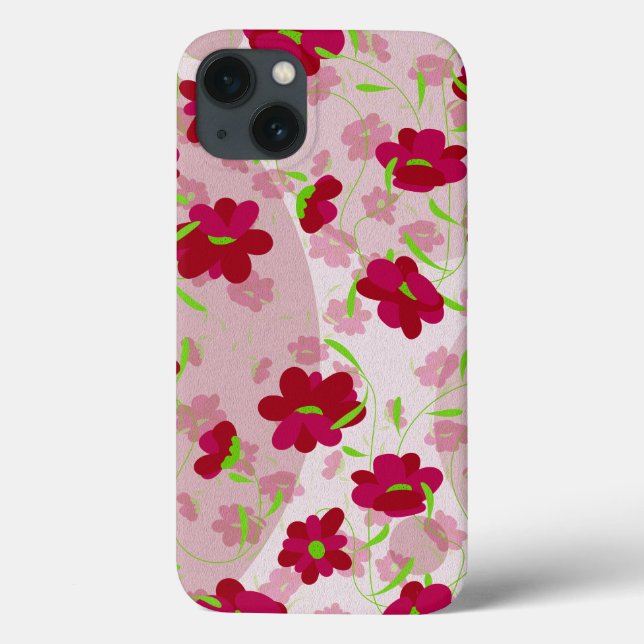 Rosa und rote Blume - Blumen Case-Mate iPhone Hülle (Rückseite)