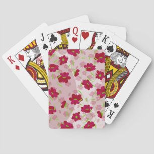 Rosa und rote Blume - Blumen Spielkarten