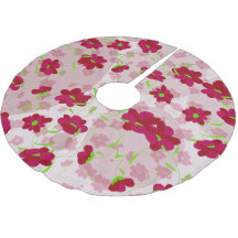 Rosa und rote Blume - Blumenbaumrock