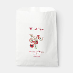 Rosa und rote Blume Geschenktütchen