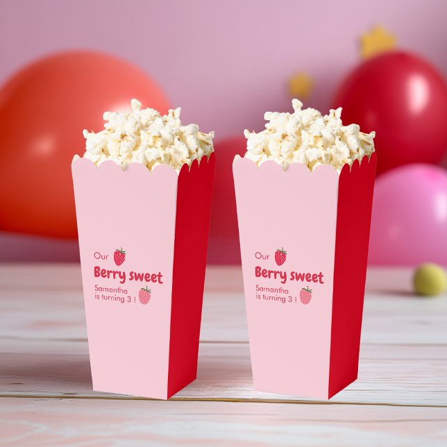 "Rosa und Rote Erdbeere Geburtstagsparty Geschenkschachtel (Von Creator hochgeladen)