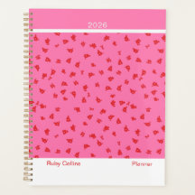 Rosa und rote feminine minimalistische florale Gro