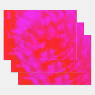 Rosa und rote Krawatte getaucht, Geschenkblätter, Geschenkpapier Set